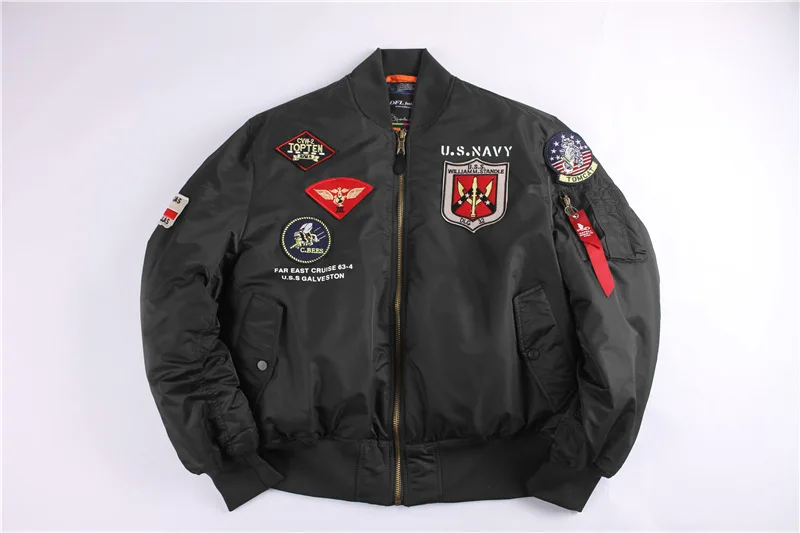 MA-1 Bomber Jacke Fliegerjacke Baseball Pilotenjacke Baseballjacke Top Gun
