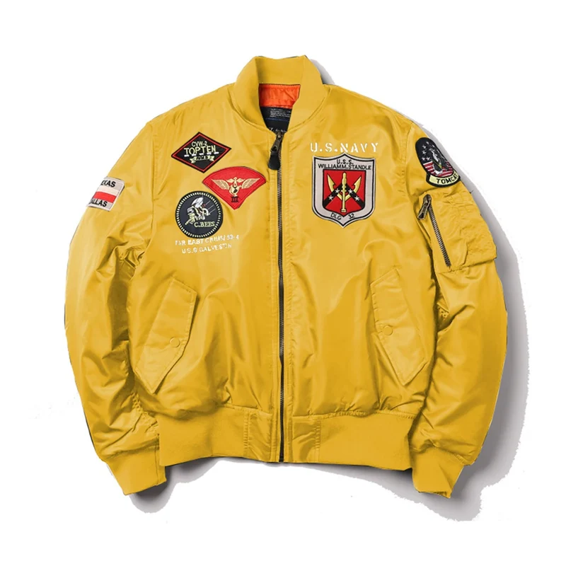 MA-1 Bomber Jacke Fliegerjacke Baseball Pilotenjacke Baseballjacke Top Gun