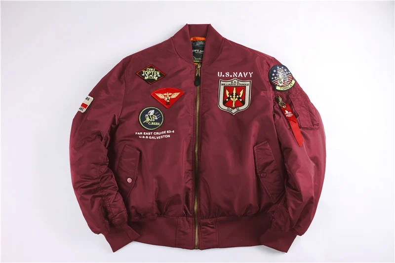MA-1 Bomber Jacke Fliegerjacke Baseball Pilotenjacke Baseballjacke Top Gun