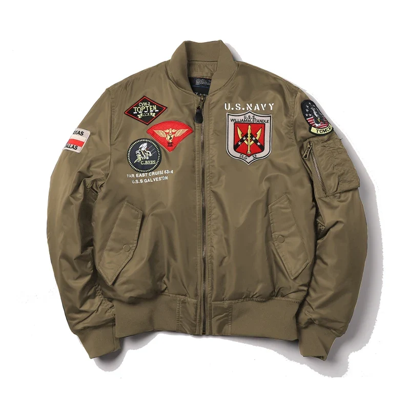 MA-1 Bomber Jacke Fliegerjacke Baseball Pilotenjacke Baseballjacke Top Gun