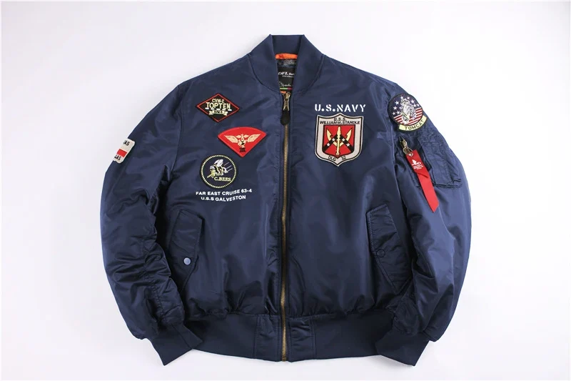 MA-1 Bomber Jacke Fliegerjacke Baseball Pilotenjacke Baseballjacke Top Gun