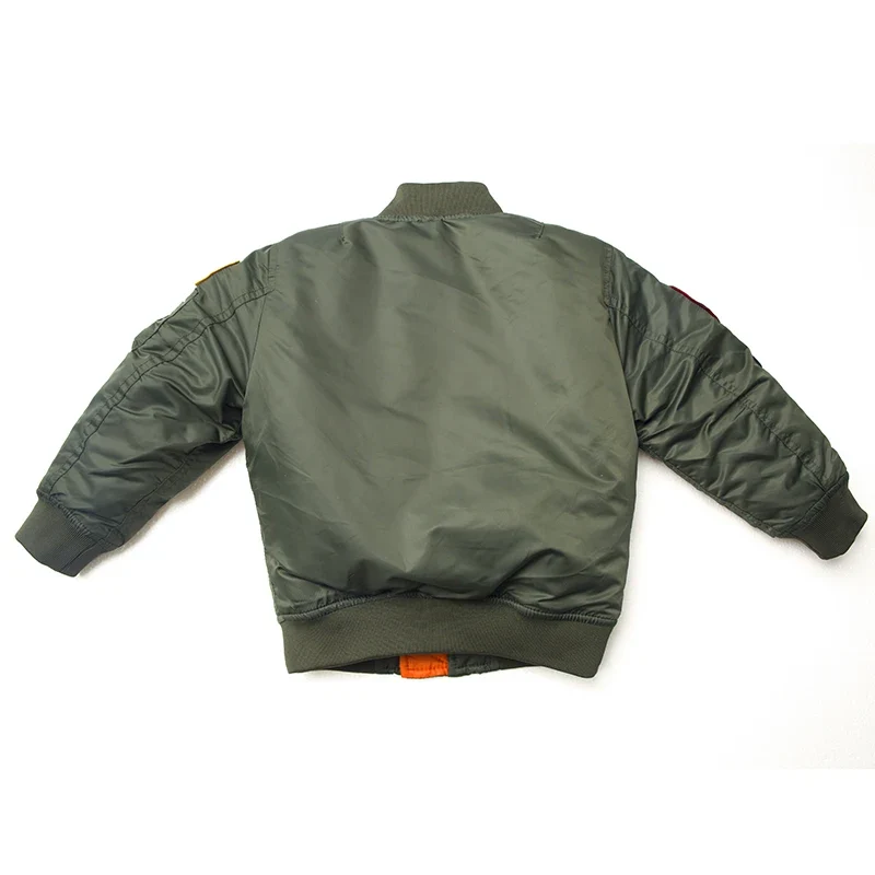 Jungen Mädchen Kinder US Army Ma-1 Bomber Jacke Fliegerjacke Pilotenjacke
