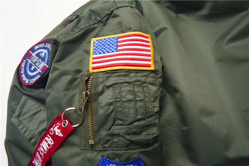 Jungen Mädchen Kinder US Army Ma-1 Bomber Jacke Fliegerjacke Pilotenjacke