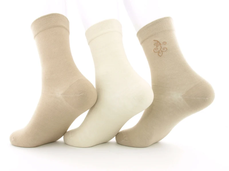 3 Paar Damen Diabetikersocken venenfreundlich Beigetöne