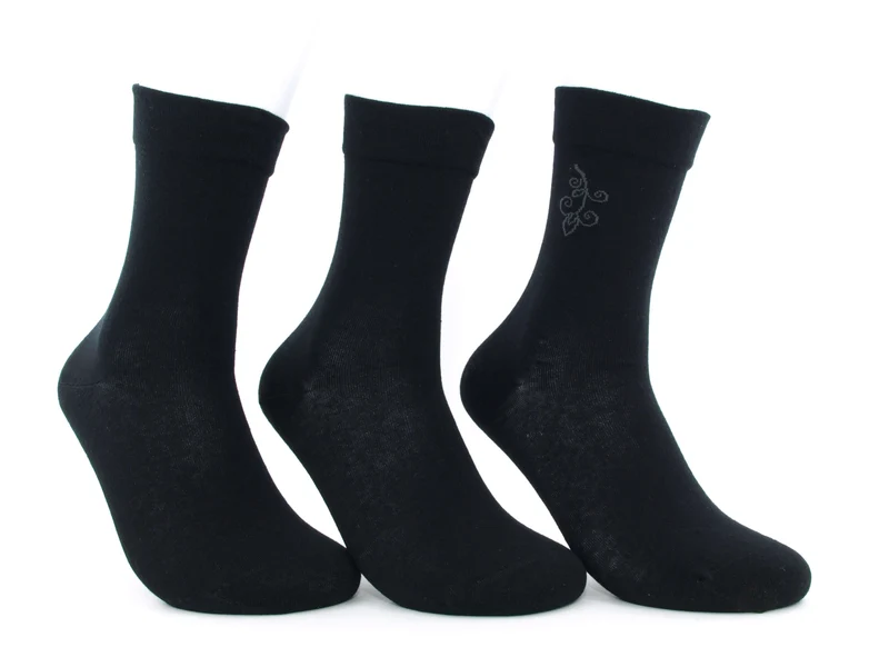 3 Paar Damen Diabetikersocken venenfreundlich schwarz