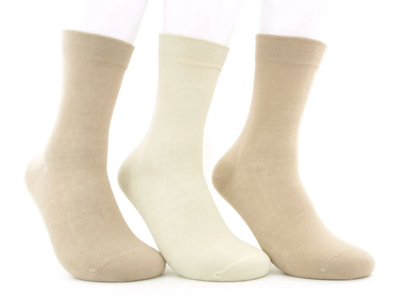 3 Paar Herren Diabetikersocken venenfreundlich Beigetöne