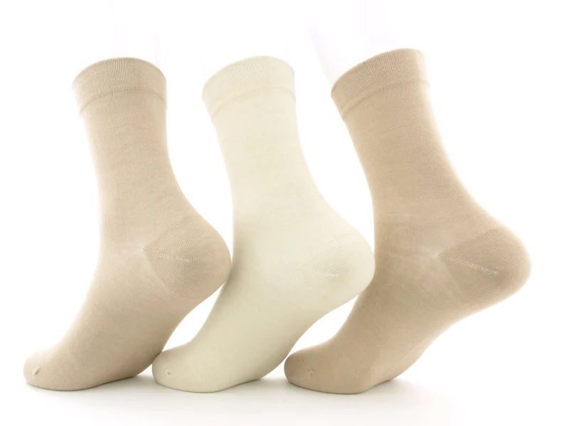 3 Paar Herren Diabetikersocken venenfreundlich Beigetöne