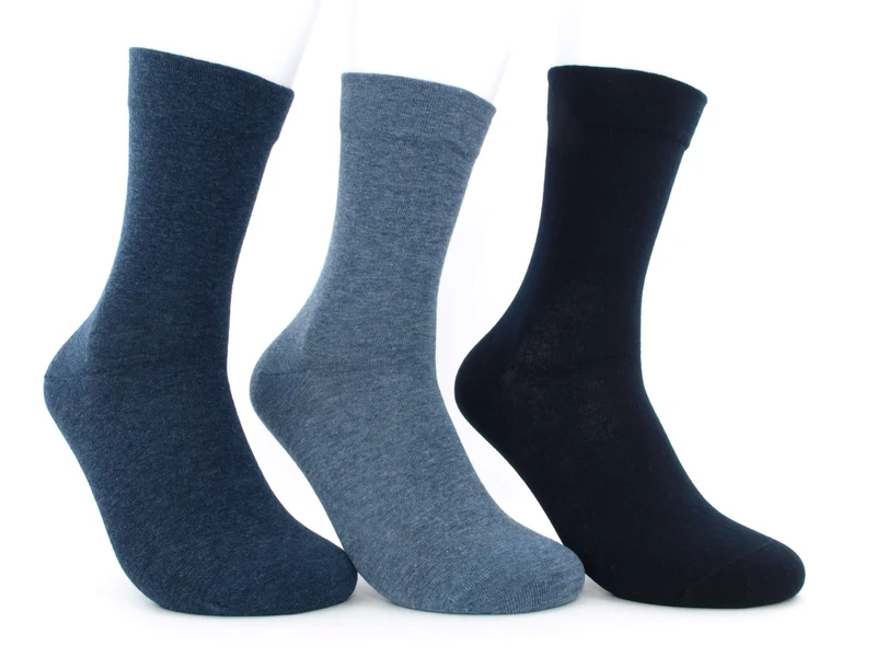 3 Paar Herren Diabetikersocken venenfreundlich Jeanstöne