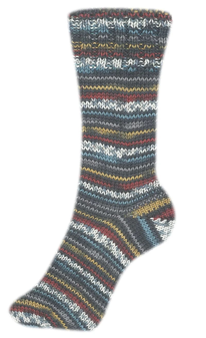 Fortissima 6-fach bunte Sockenwolle 150g | Farbe 161 - PETROL-BUNT