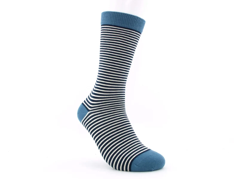 1 Paar Bio-Baumwolle Socken Ringel jeans