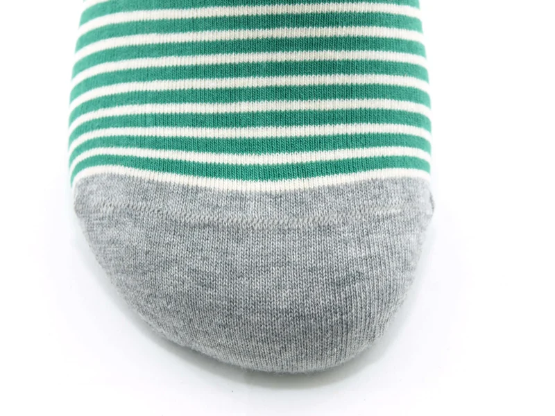 1 Paar Bio-Baumwolle Socken Ringel grün
