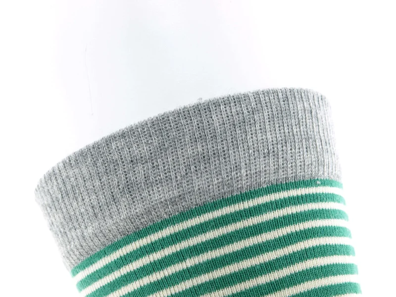 1 Paar Bio-Baumwolle Socken Ringel grün