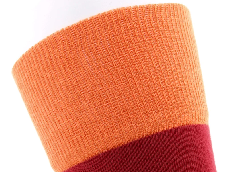 1 Paar Bio-Baumwolle Socken Streifen orange