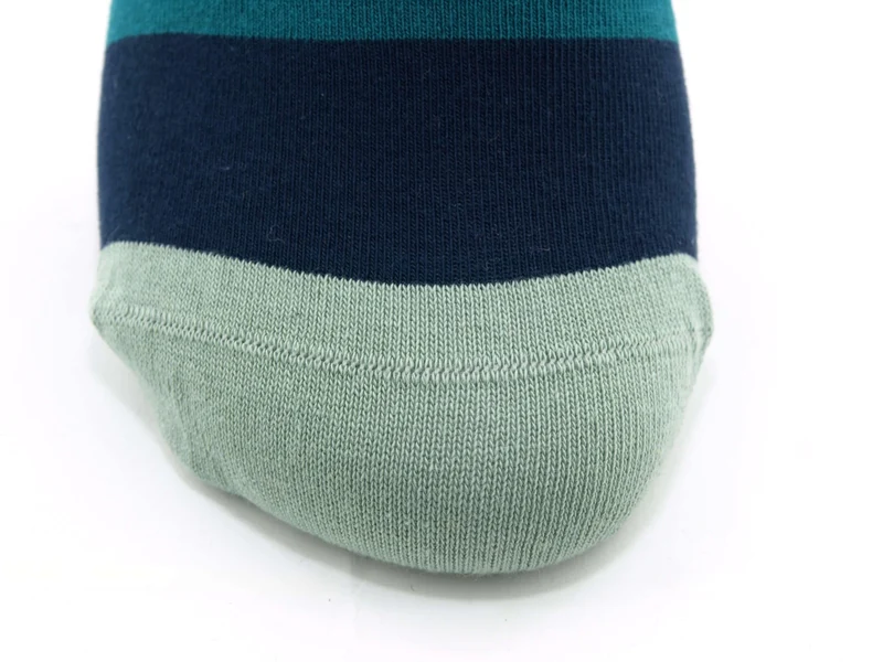 1 Paar Bio-Baumwolle Socken Streifen petrol
