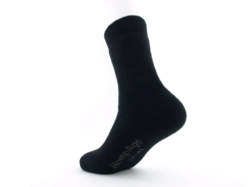 1 Paar Hanfsocken Vollfrottee schwarz