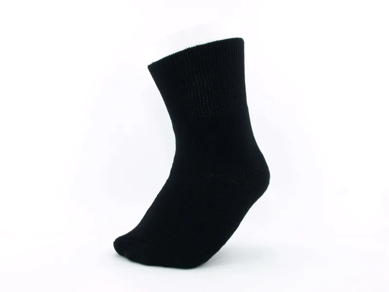 1 Paar Diabetiker Stoppersocken ultraflex Frottee schwarz