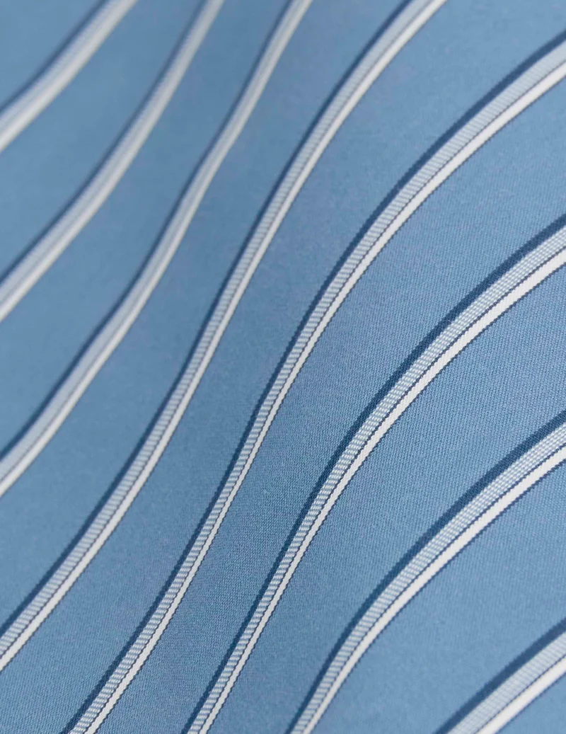 Chemise semi-ajustée rayée bleue