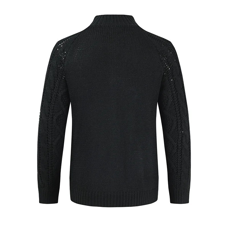 Herren Herbst Jacke Übergangsjacke Sweatjacke Sweater Strickjacke mit Zopfmuster
