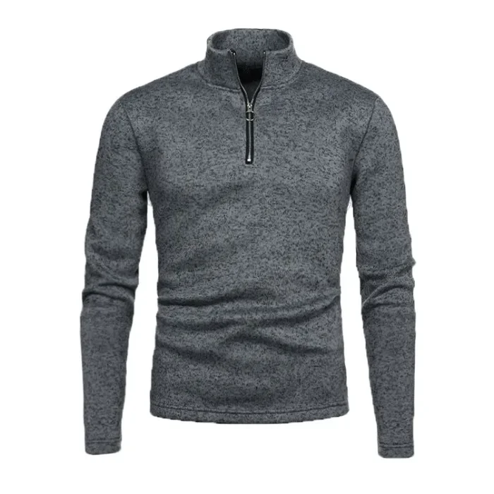 Herren Pullover Sweatshirt Troyer Pulli Sweater Stehkragen Zipper Langarmpulli