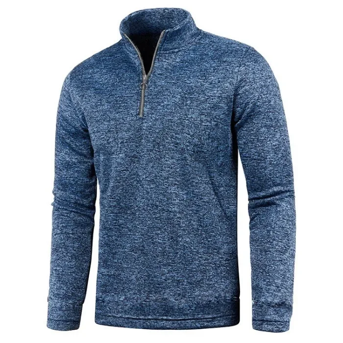 Herren Pullover Sweatshirt Troyer Pulli Sweater Stehkragen Zipper Langarmpulli