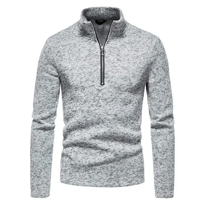 Herren Pullover Sweatshirt Troyer Pulli Sweater Stehkragen Zipper Langarmpulli