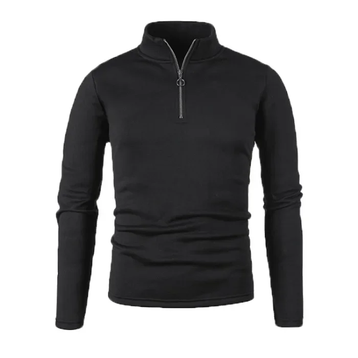 Herren Pullover Sweatshirt Troyer Pulli Sweater Stehkragen Zipper Langarmpulli