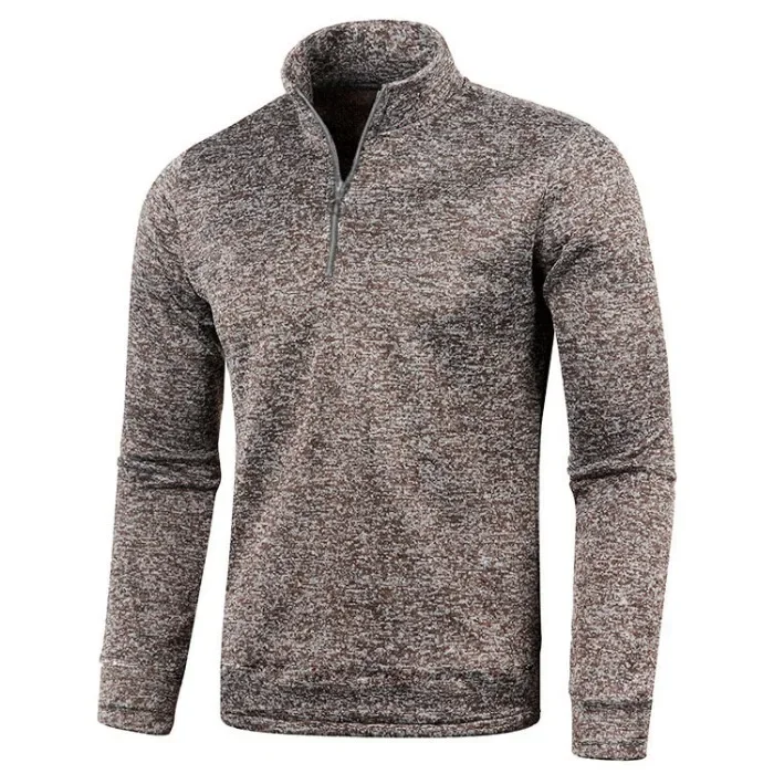 Herren Pullover Sweatshirt Troyer Pulli Sweater Stehkragen Zipper Langarmpulli