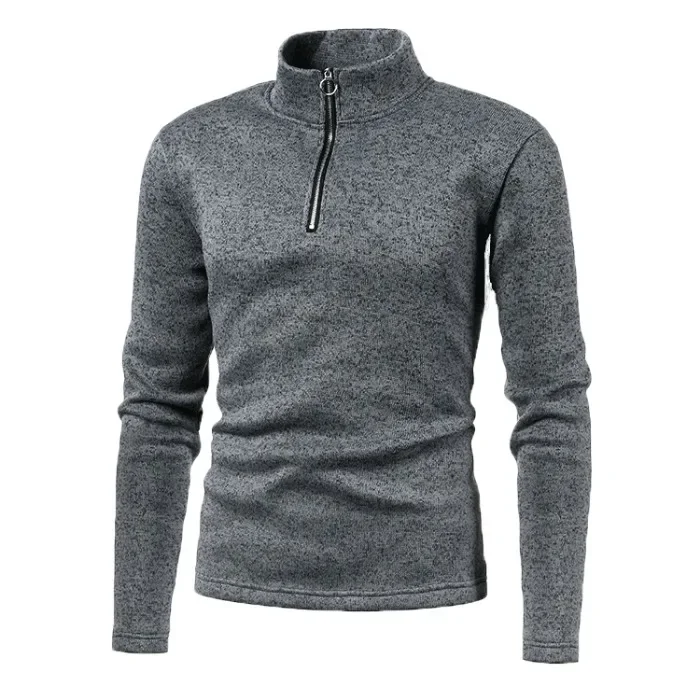Herren Pullover Sweatshirt Troyer Pulli Sweater Stehkragen Zipper Langarmpulli