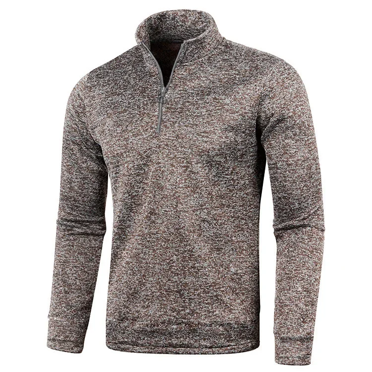 Herren Pullover Sweatshirt Troyer Pulli Sweater Stehkragen Zipper Langarmpulli