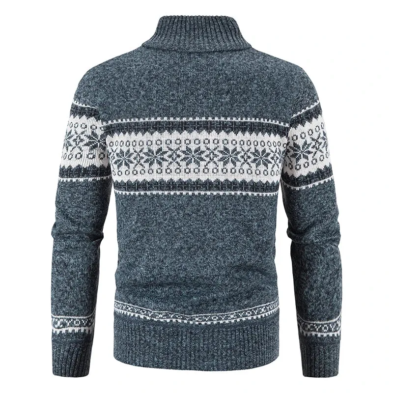 Herren Herbst Jacke Übergangsjacke Warme Sweatjacke Zipper Sweater Strickjacke