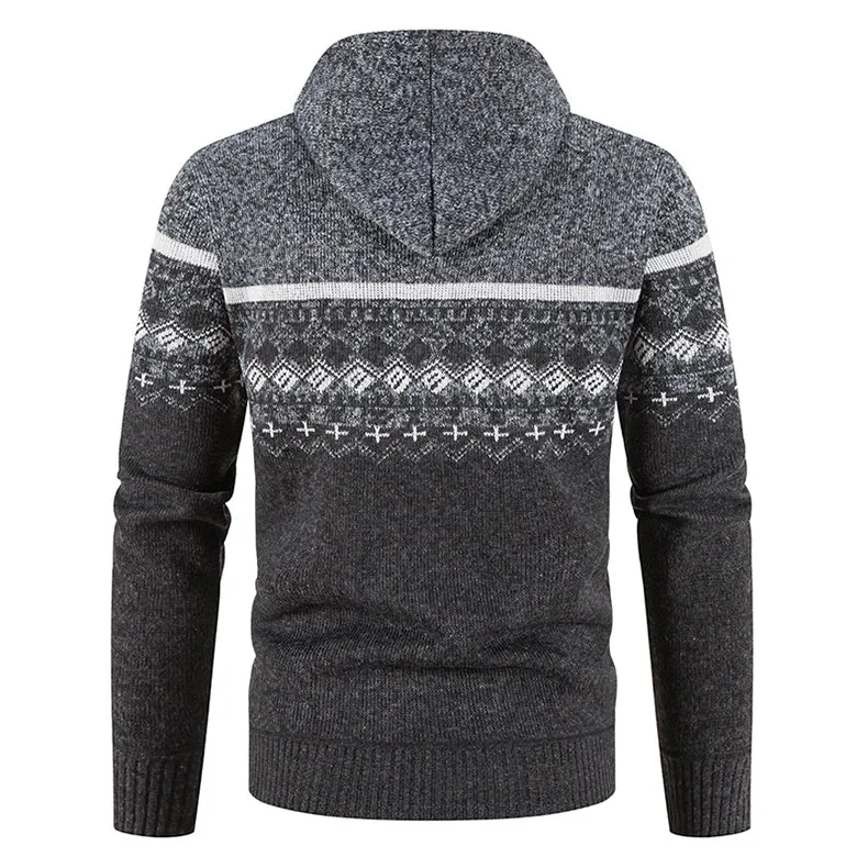 Herren Herbst Jacke Übergangsjacke Warme Sweatjacke Zipper Sweater Strickjacke