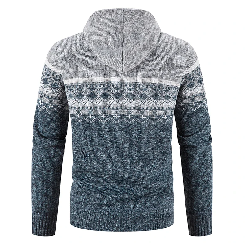 Herren Herbst Jacke Übergangsjacke Warme Sweatjacke Zipper Sweater Strickjacke