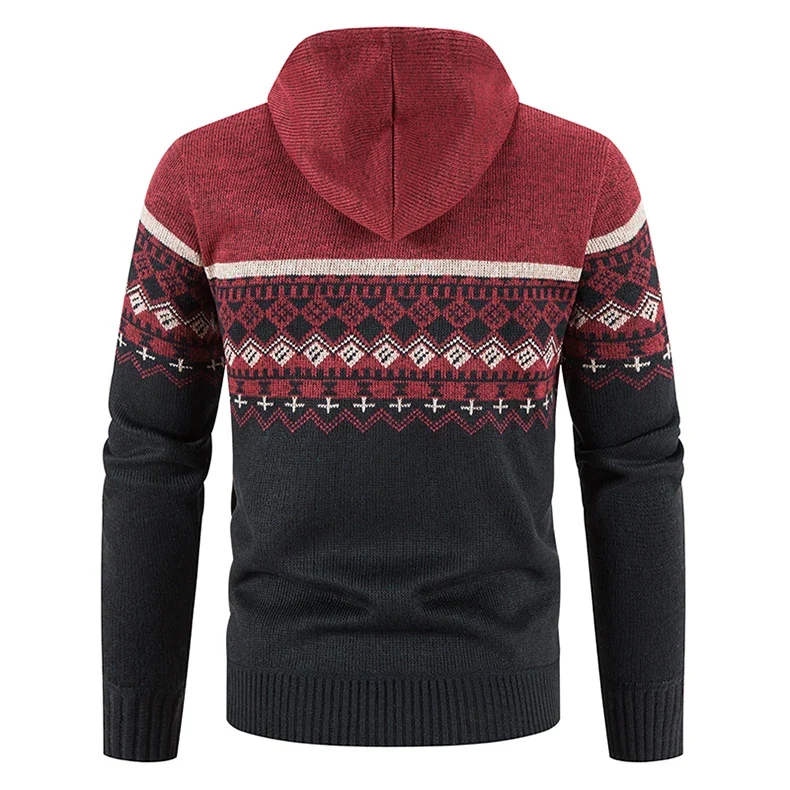 Herren Herbst Jacke Übergangsjacke Warme Sweatjacke Zipper Sweater Strickjacke