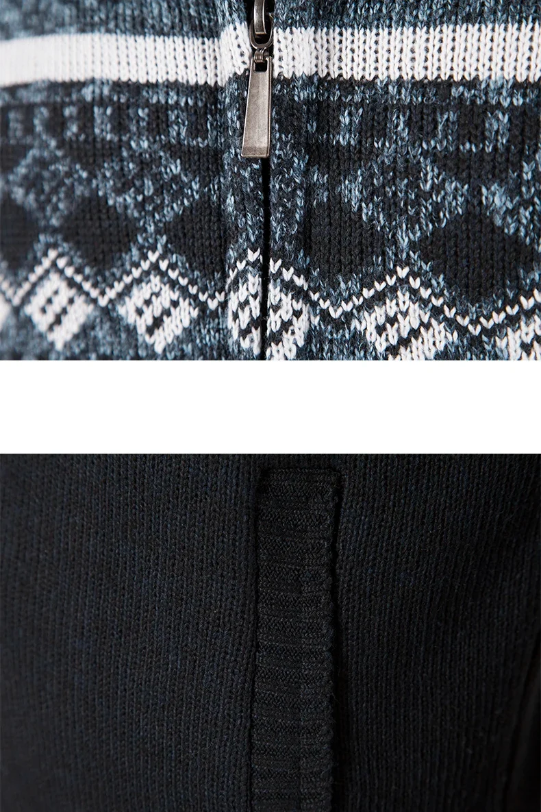 Herren Herbst Jacke Übergangsjacke Warme Sweatjacke Zipper Sweater Strickjacke