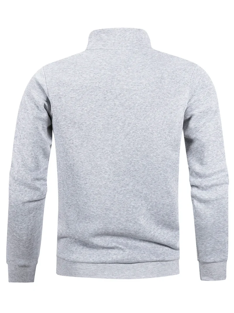 Herren Pullover Sweatshirt Troyer Pulli Sweater Stehkragen Zipper Langarmpulli