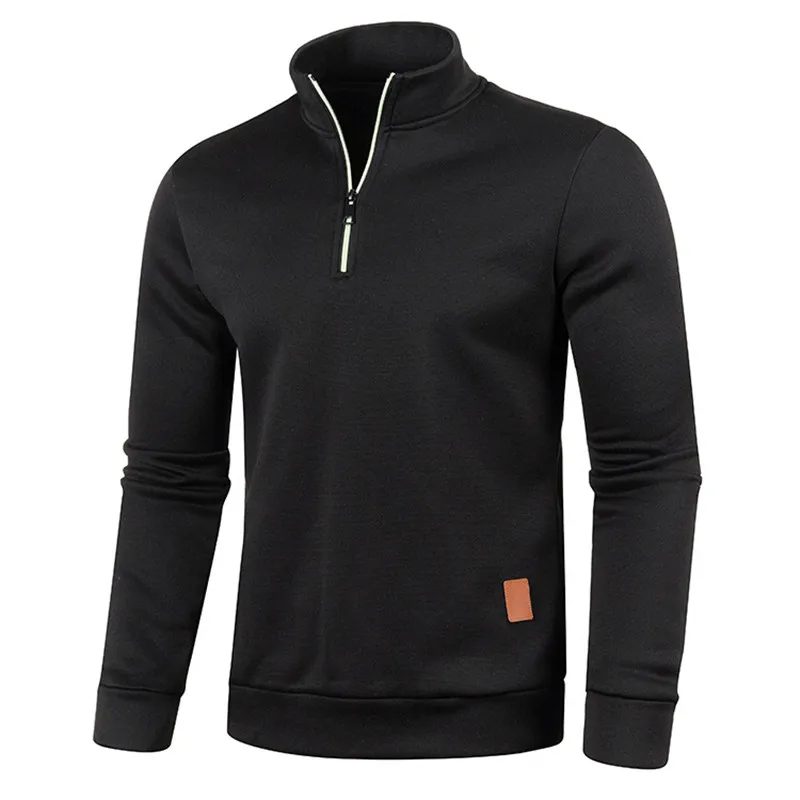 Herren Pullover Sweatshirt Troyer Pulli Sweater Stehkragen Zipper Langarmpulli