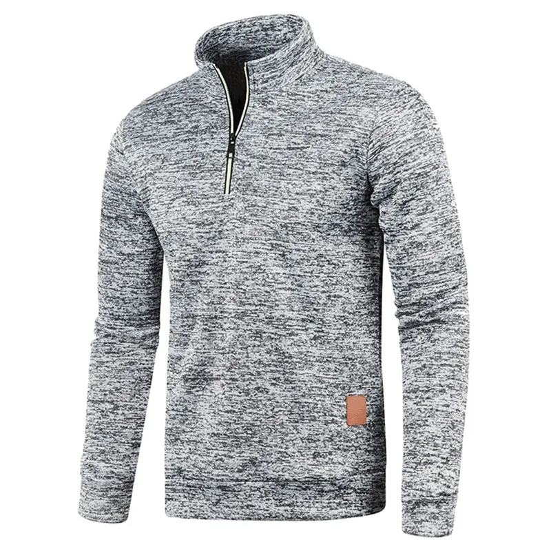 Herren Pullover Sweatshirt Troyer Pulli Sweater Stehkragen Zipper Langarmpulli