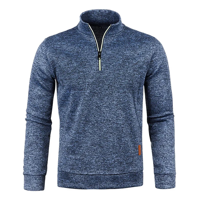 Herren Pullover Sweatshirt Troyer Pulli Sweater Stehkragen Zipper Langarmpulli