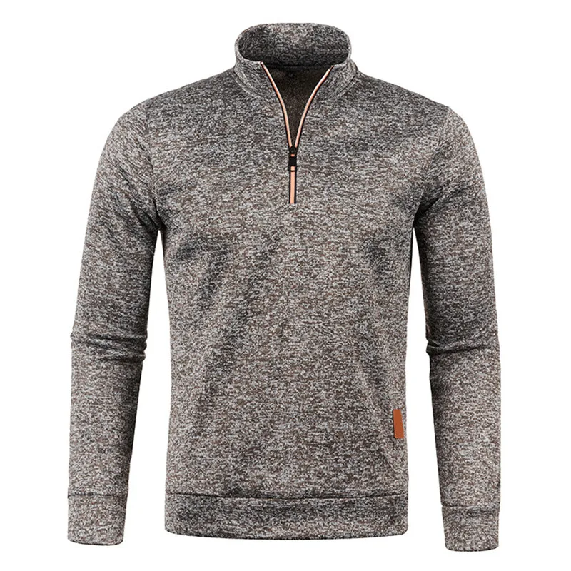 Herren Pullover Sweatshirt Troyer Pulli Sweater Stehkragen Zipper Langarmpulli
