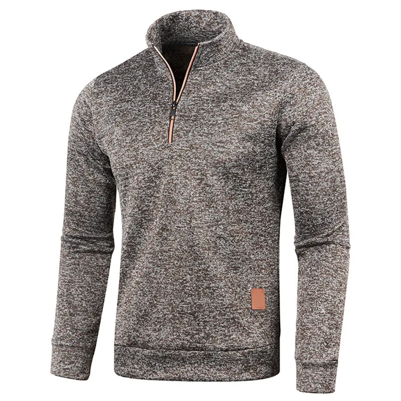 Herren Pullover Sweatshirt Troyer Pulli Sweater Stehkragen Zipper Langarmpulli