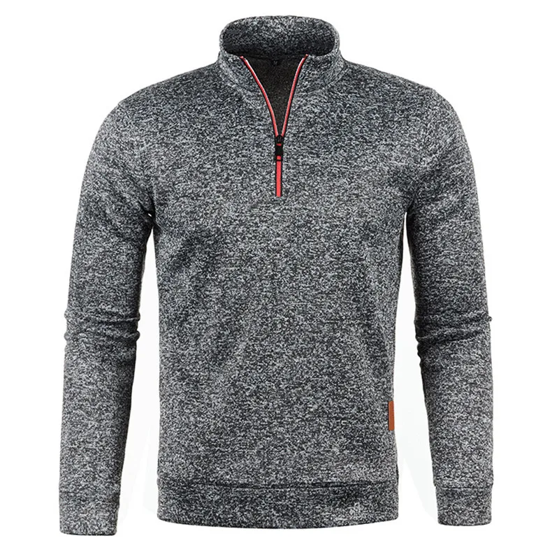 Herren Pullover Sweatshirt Troyer Pulli Sweater Stehkragen Zipper Langarmpulli