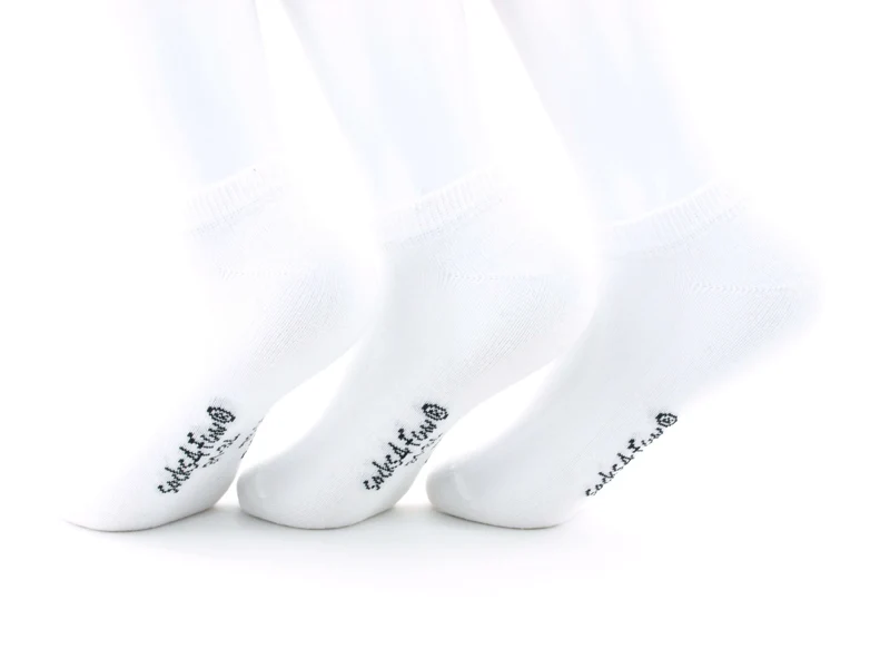 3 Paar Sneaker Socken für kleine Füße weiß