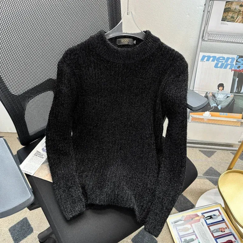 Herren Pullover Sweatshirt Leichter Pulli Sweater Langarm Shirt Strickpullover