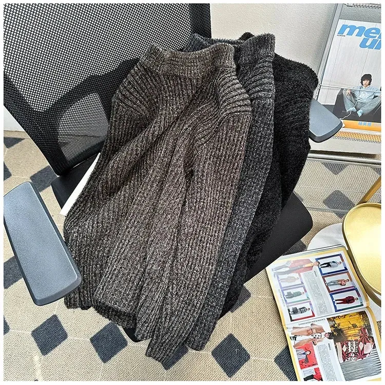 Herren Pullover Sweatshirt Leichter Pulli Sweater Langarm Shirt Strickpullover