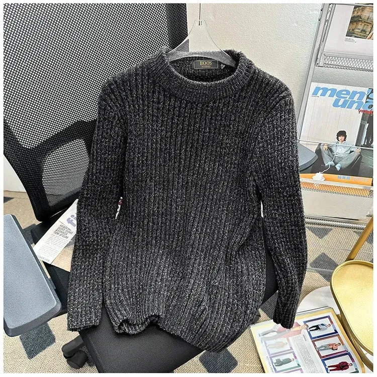 Herren Pullover Sweatshirt Leichter Pulli Sweater Langarm Shirt Strickpullover
