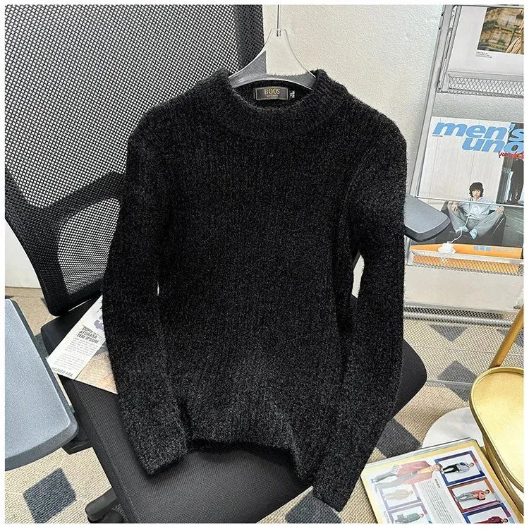 Herren Pullover Sweatshirt Leichter Pulli Sweater Langarm Shirt Strickpullover