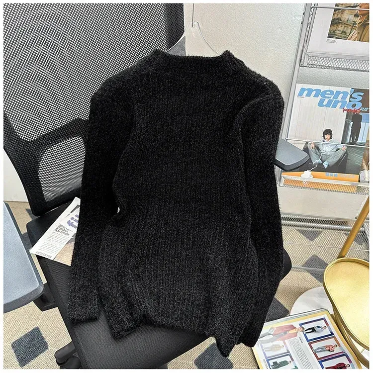 Herren Pullover Sweatshirt Leichter Pulli Sweater Langarm Shirt Strickpullover
