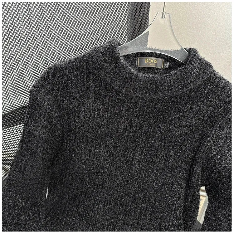 Herren Pullover Sweatshirt Leichter Pulli Sweater Langarm Shirt Strickpullover