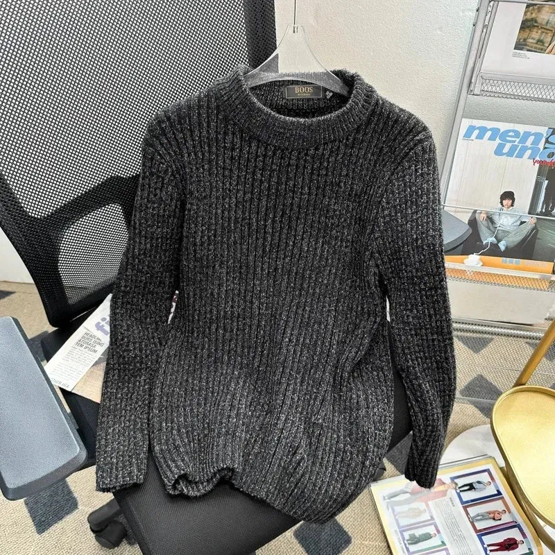 Herren Pullover Sweatshirt Leichter Pulli Sweater Langarm Shirt Strickpullover