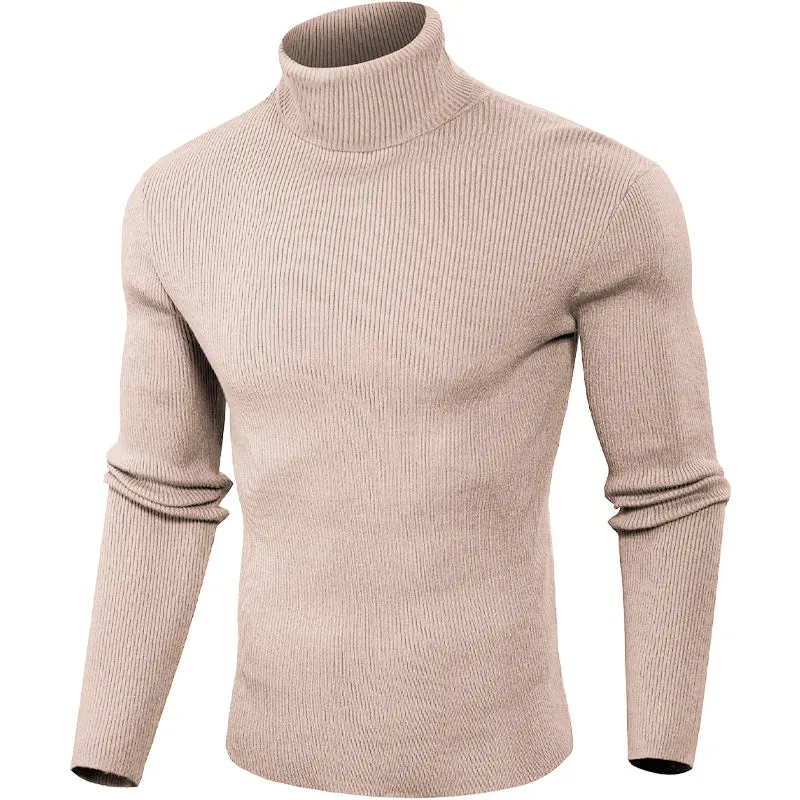 Herren Rollkragen Pullover Sweatshirt Leichter Pulli Sweater Shirt Langarmshirt